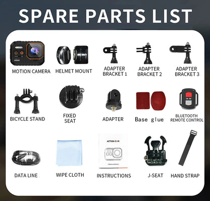 Action Camera 4K60FPS With Remote Control Screen Waterproof Sport Camera drive recorder Sports Camera Helmet Action Camera