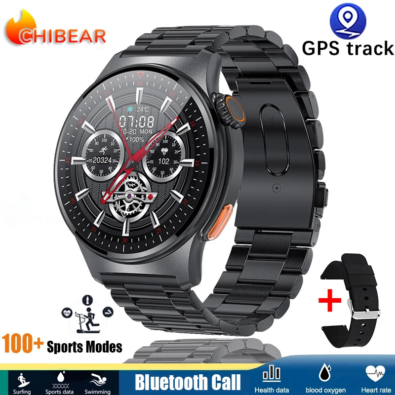 2025 New ECG+PPG Smartwatch Men's NFC Full Screen Touch Health Monitoring Bluetooth Call Smart Watch Android IOS