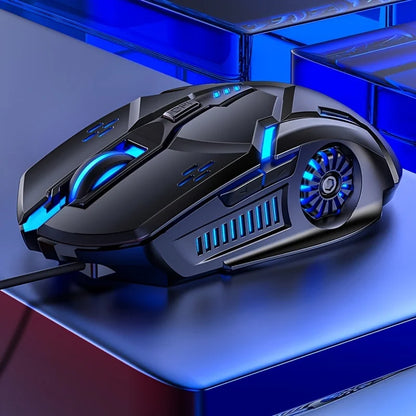 Silver Carved Mechanical Gaming Mouse, Wired, Suitable for Desktop And Laptop Use, Silent for Office And Esports.