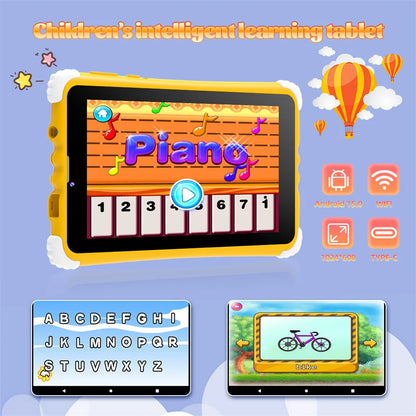 7 Inch Kids Tablet 4GB RAM 128GB ROM Android 15.0 MTK8321 Quad Core Dual Camera WIFI 1024*600 IPS Screen Childrem's Gift Tablets
