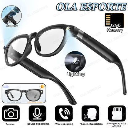 New Smart Glasses 2025 Recording Videos 800W Camera AI Photo Recognition Answer Translation Charging Lens BT Music Smartglasses