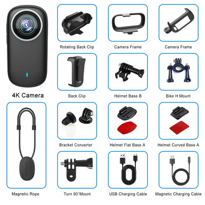 4K WiFi Thumb Sports Camera Motorcycle Bike Waterproof DV Cycling Recorder Magnetic Attraction Outdoor Portable Small Camcorder