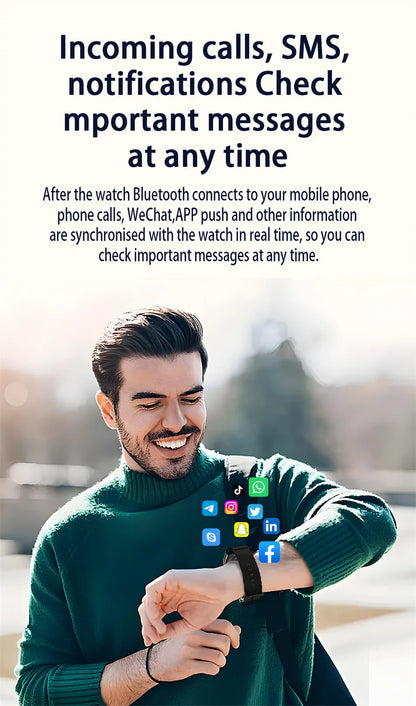 2025 New Smart Watch Men Women Camera Take Photos Record Video Health Monitor Sports Fitness Waterproof BT Call Smartwatch