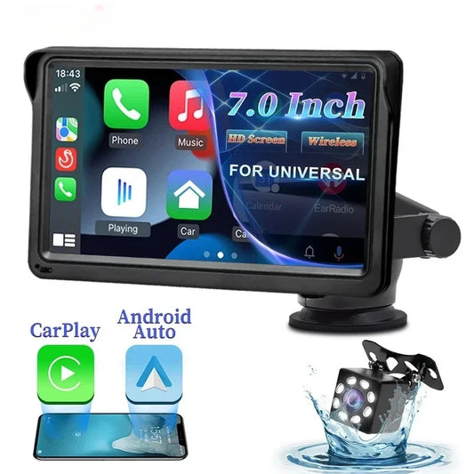Wireless CarPlay Android Auto Car Radio Multimedia Video Player 7" Touch Screen With AUX