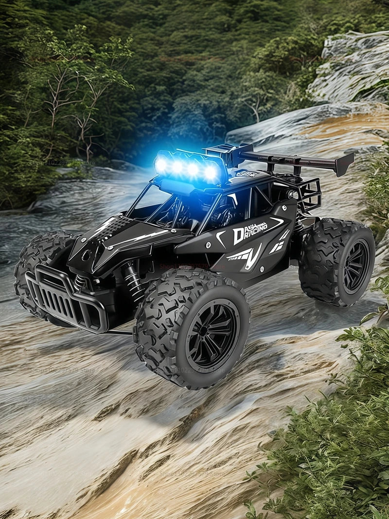 RC Alloy Car 1:16 Scale 2WD Off-Road Climbing Remote Control Car With LED Light 20KM/H High Speed Toys Gifts For Boys Girls Kids