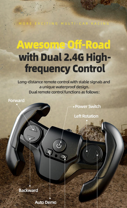 KBDFA Q215 Amphibious RC Car 2.4G 4WD Remote Control Truck Climbing Off Road Waterproof Armored Vehicles Kid Toys Gift