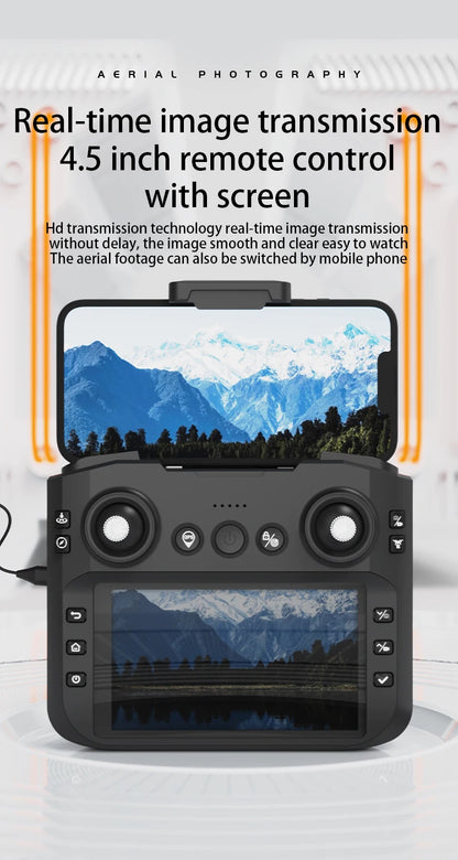 jjrc M105 3-axis Gimbal Screen Control relay version 4.5inch Remote Control Folding GPS Drone Brushless Obstacle Avoidance 8K HD