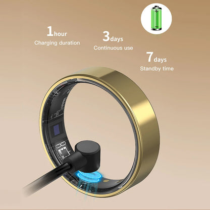 2025 smart ring for men women,Sleep, Heart Rate,Oxygen Monitor, 5ATM Waterproof,Bluetooth TK5 sports rings for men,Holiday Gift