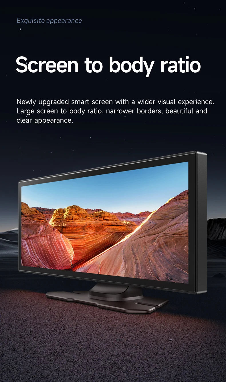 11.26 inch IPS Touch Screen Multimedia Video Player Portable 4K Car DVR Wireless CarPlay Android Auto Dual Lens Driving Recorder