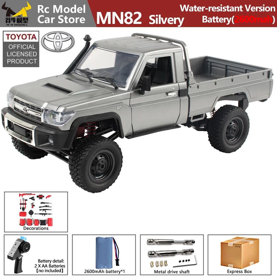 MN MODEL 1/12 4WD Remote Control Diving Off-road Car Climbing Truck All Terrain Vehicle Rock Crawler Wading Pickup Toy for Adult