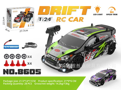 New RC1:24 full-scale remote control driftcar high-speed four-wheel driveremotecontrol racing carwith lightingsimulationcarmodel