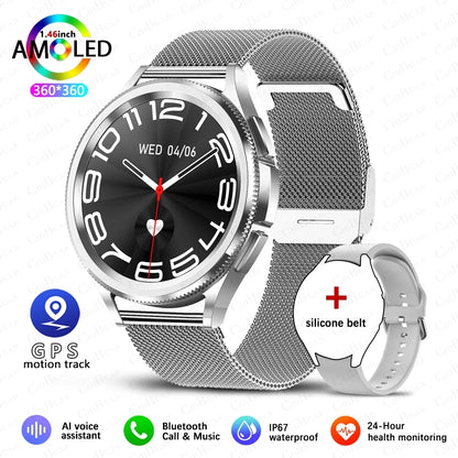 2025 New Smart Watch 6 Men's GPS Sports Fitness Waterproof Watch 100 + Sports Mode Bluetooth Call Smartwatch Android IOS