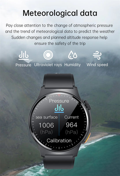 2025 New ECG+PPG Smartwatch Men's NFC Full Screen Touch Health Monitoring Bluetooth Call Smart Watch Android IOS