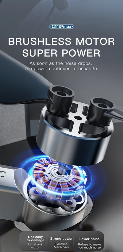 Professional SG109 MAX GPS Drone 8K Camera Aerial FPV Brush Avoiding Obstacle with Large Screen Remote Control Folding Dron