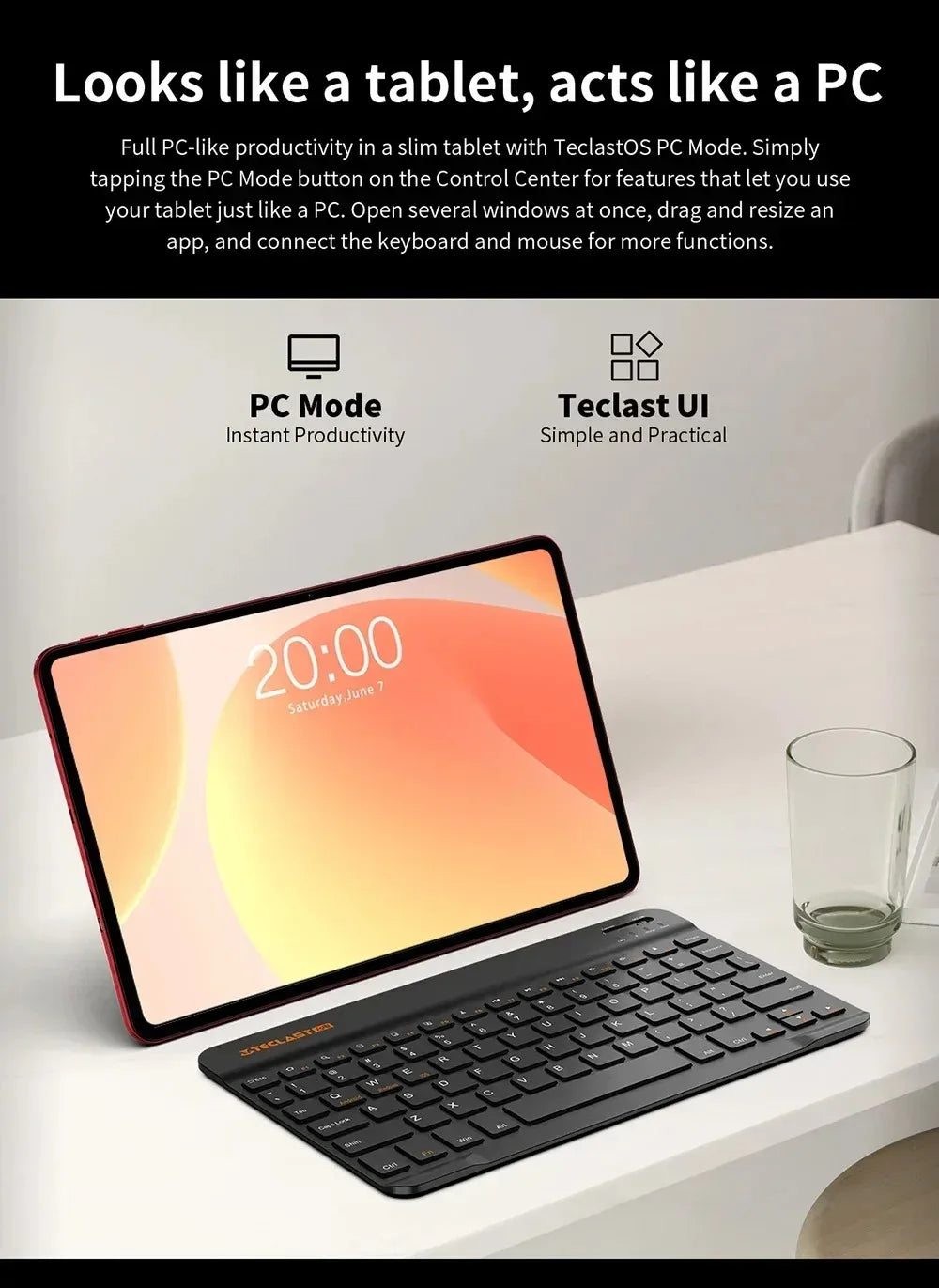 NEW Tablet Teclast T60 AI Allwinner A733 Octa-Core 12inch 2K HD TDDI Screen 6GB RAM 128GB ROM Android 15 WiFi6 8000mAh 13MP+5MP