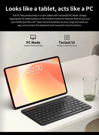 NEW Tablet Teclast T60 AI Allwinner A733 Octa-Core 12inch 2K HD TDDI Screen 6GB RAM 128GB ROM Android 15 WiFi6 8000mAh 13MP+5MP