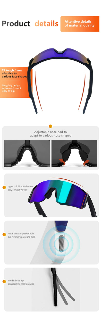 2025 Smart Glasses Cycling Sunglasses For Men Cycl Glasses Mountain Bicycle Goggles Women Outdoor Sports Running UV400 Eyewear