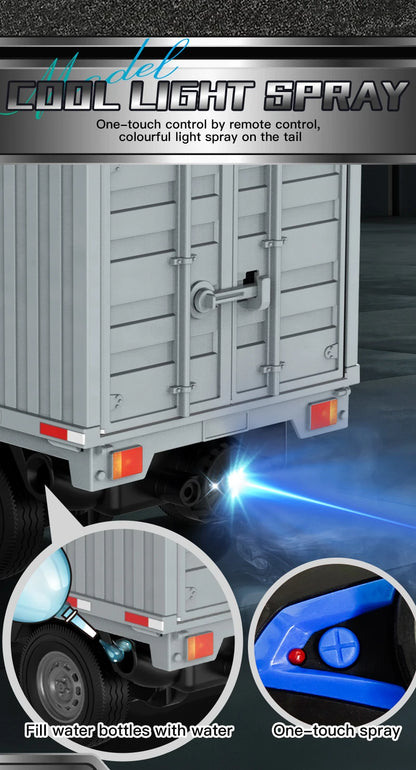 RC Truck 1:16 2.4GHZ RC Car Simulation Drift Climbing Truck With Spray and LED Lights RC Electric Truck Model Boy's Toys Gifts