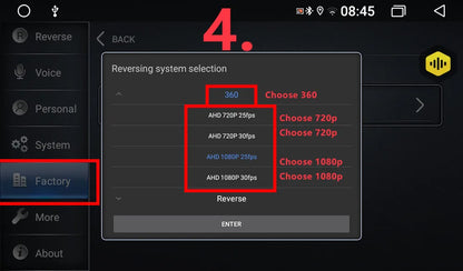 Car 360° panoramic system camera for Android multimedia screen, Android multimedia system with 360APP function