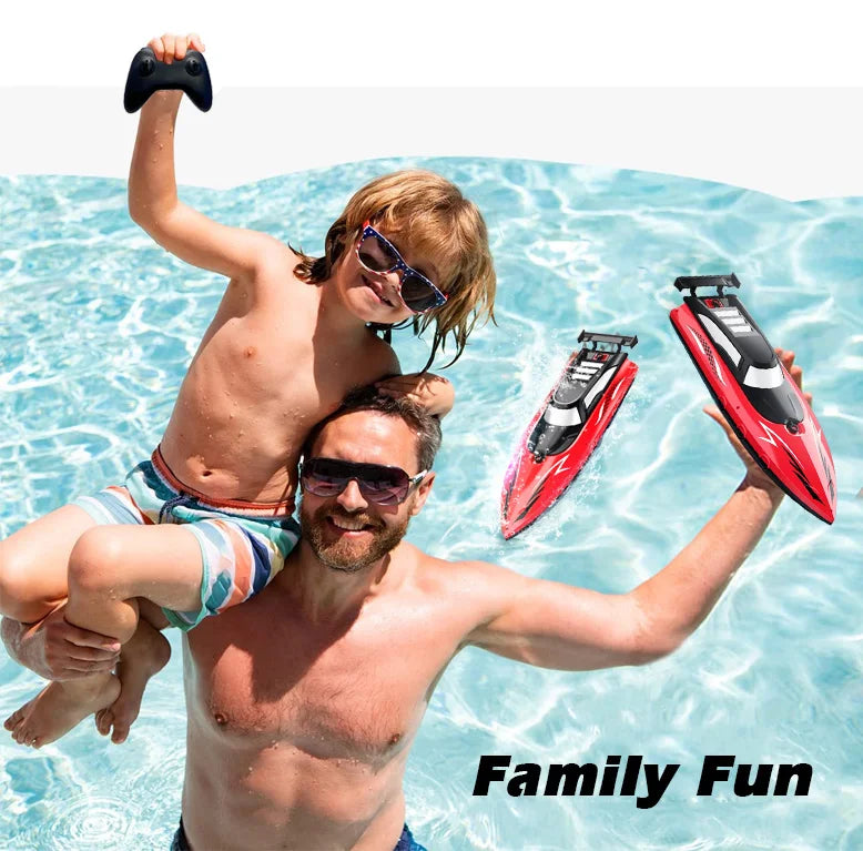 High Speed Remote Control Boat | Dual Motor Waterproof - Boy Toys