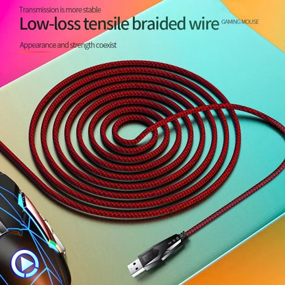 Fluent Colorful Light Wired Mouse 7-Color Illuminated USB Mouse with Sound Mechanical Mechanical Mouse PC Laptop