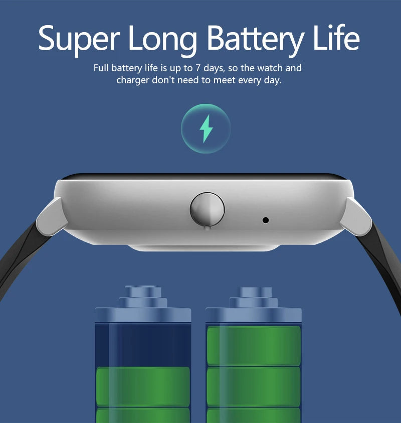 LIGE 2025 Smart Watch Men 1.85'' Screen Lady Gift Sports Fitness Watches Bluetooth Calling Digital Wristwatch For Android Phone