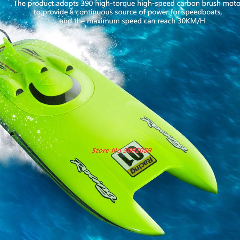 53CM Large 40KM/h High Speed Remote Control RC Racing Boat 150M 2 way Navigation Waterproof Dual Body Electric RC Speedboat Toy