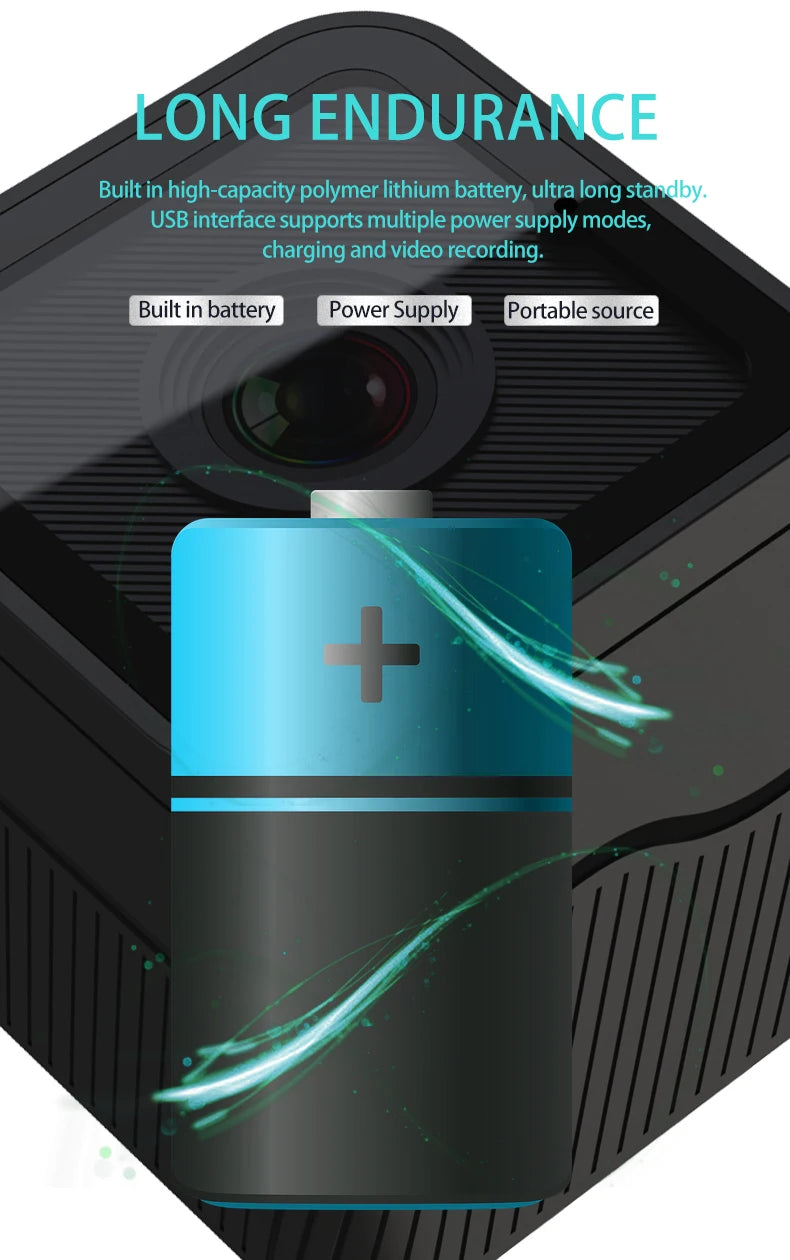 1080P HD Portable Sports Mini Camera with Hotspot WiFi Waterproof Camera, Motorcycle and Bike Camera Anti Shake Outdoor Sports