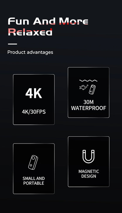 SJCAM C100 / C100Plus Mini Thumb Camera 1080P30FPS / 4K30FPS H.265 12MP 2.4G WiFi 30M Waterproof Case Action Sport DV Camcorder