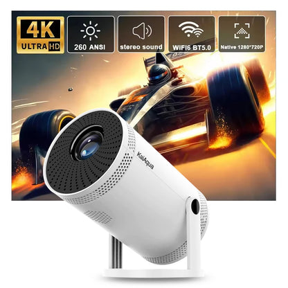New Portable Projector 4K 1280*720P Android 11 Dual-band Wifi6 2.4G+5G 260ANSI BT5.0 1080P Home Cinema Outdoor Mini Projectors