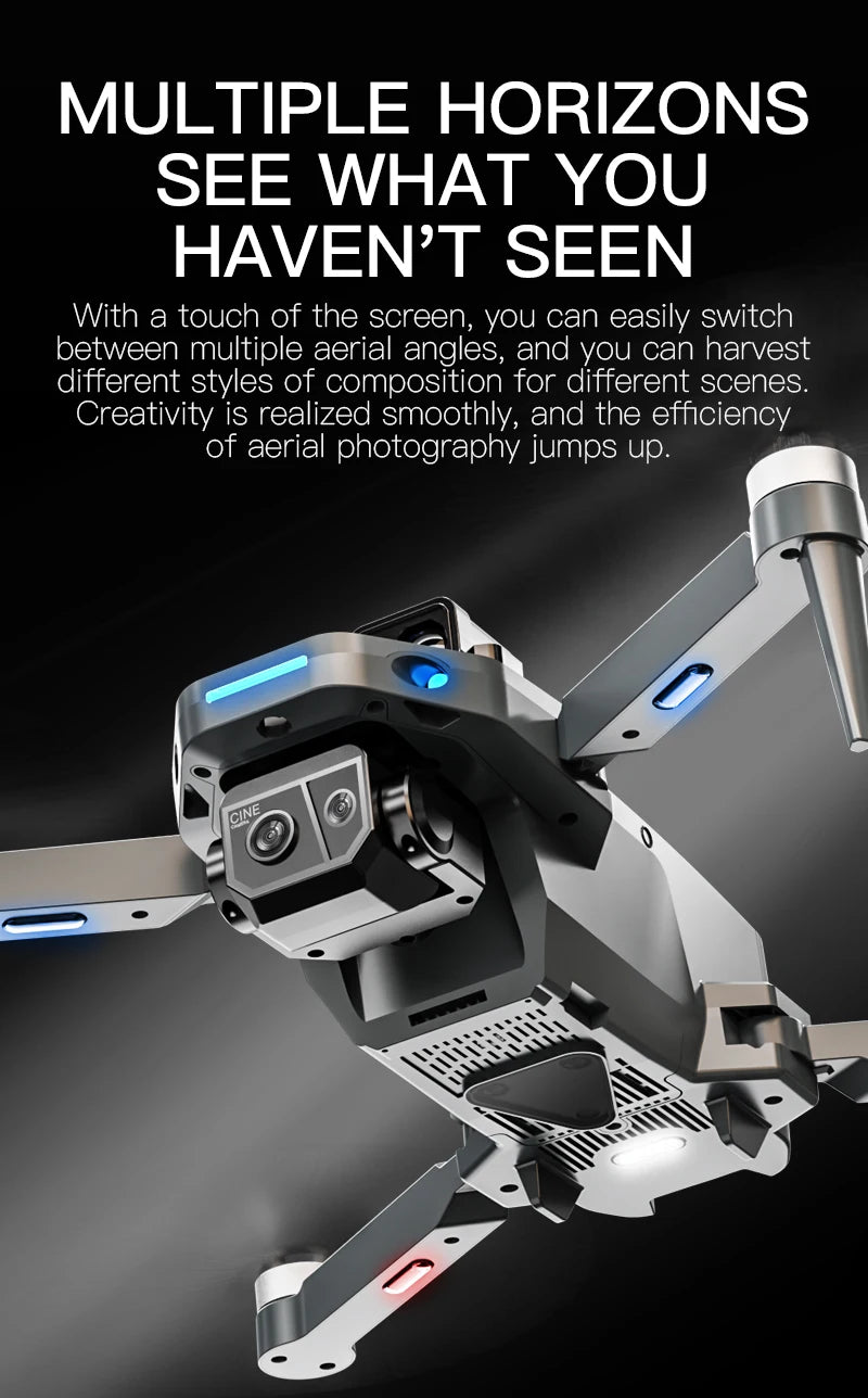 8K HD dual camera GPS drone gimbal 360 ° laser obstacle avoidance brushless quad-axis foldable aircraft