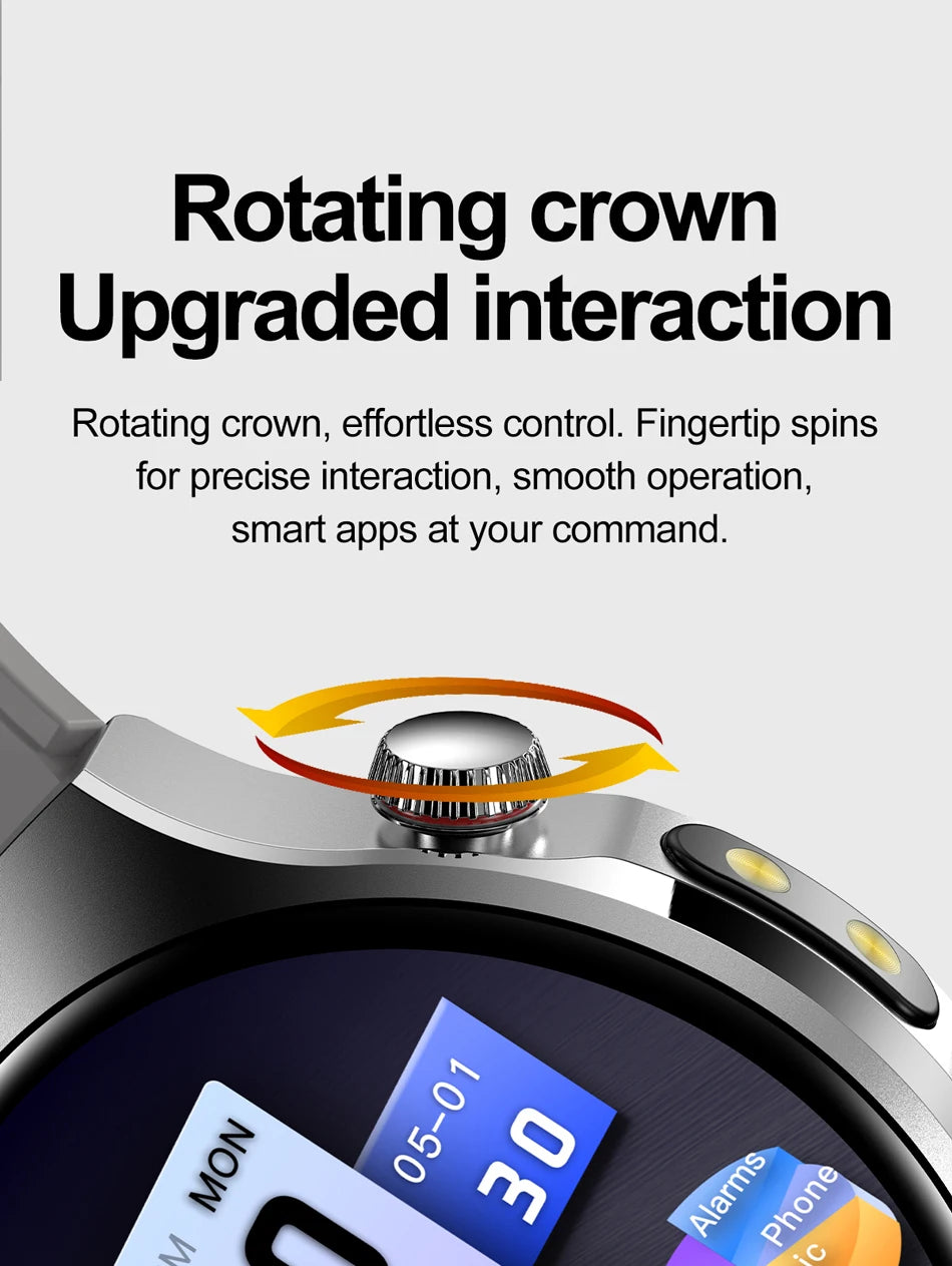 LED Outdoor Smart Watch Men 100+Sports Mode 1.53 360*360 HD AMOLED Screen LED Flashlight IP67 Waterproof Voice Call Smartwatch