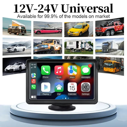 Wireless CarPlay Android Auto Car Radio Multimedia Video Player 7" Touch Screen With AUX