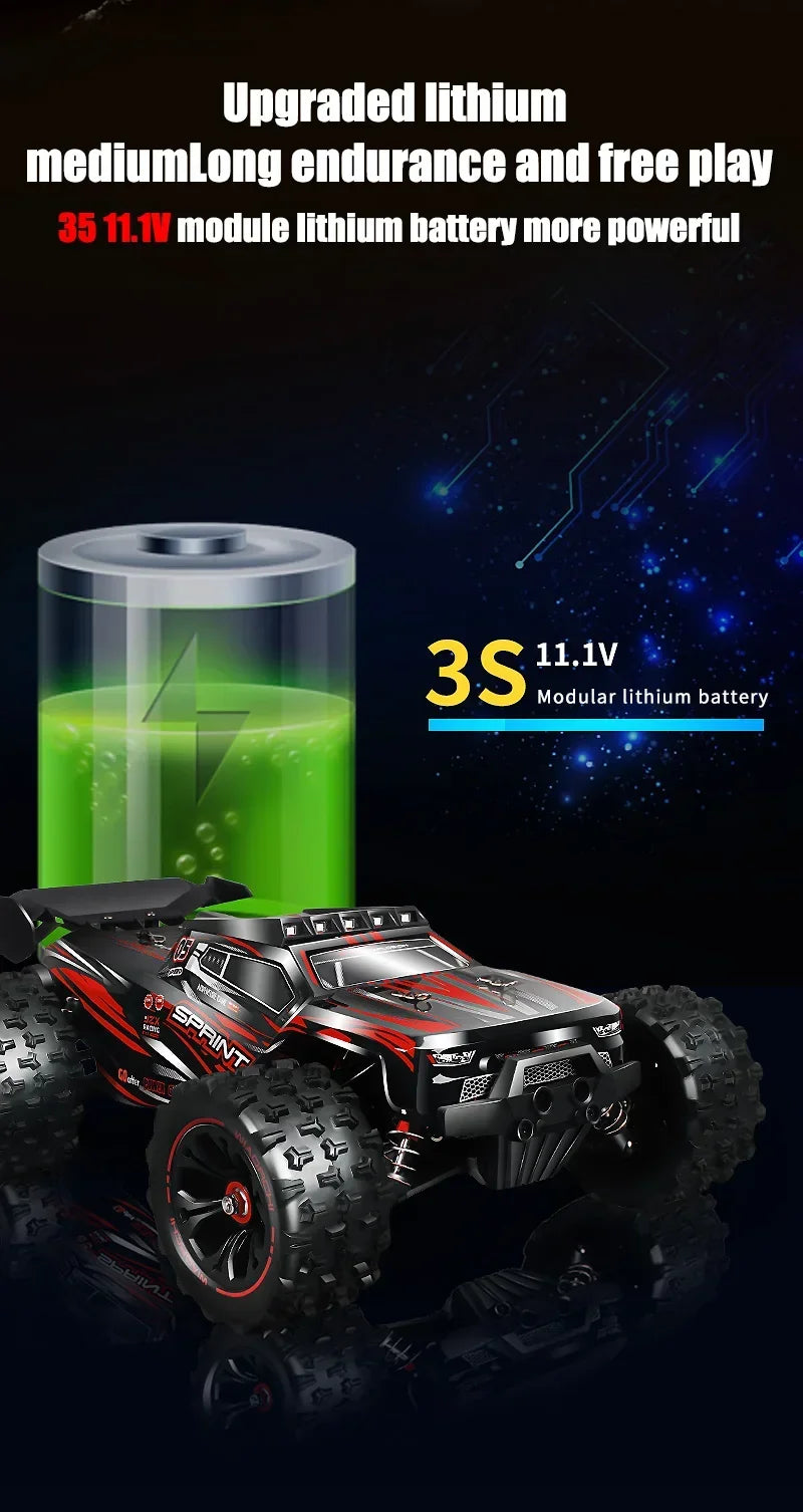 Rc Car Off Road 4x4 High Speed 80KM/H Remote Control Car with LED Headlight Brushless 4WD 1/14 Monster Truck Toys for Boys Gift