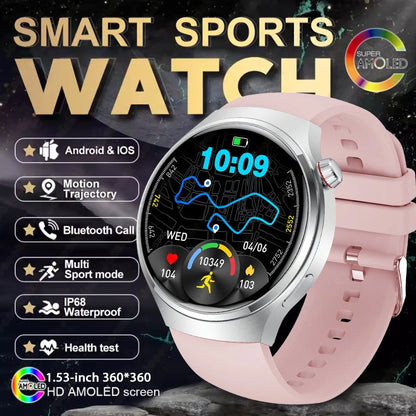 2025 New Watch 4 New Bluetooth Call Smartwatches Men 150+ Sports Mode Health Monitoring AI Voice Assistant Smart Watch IOS