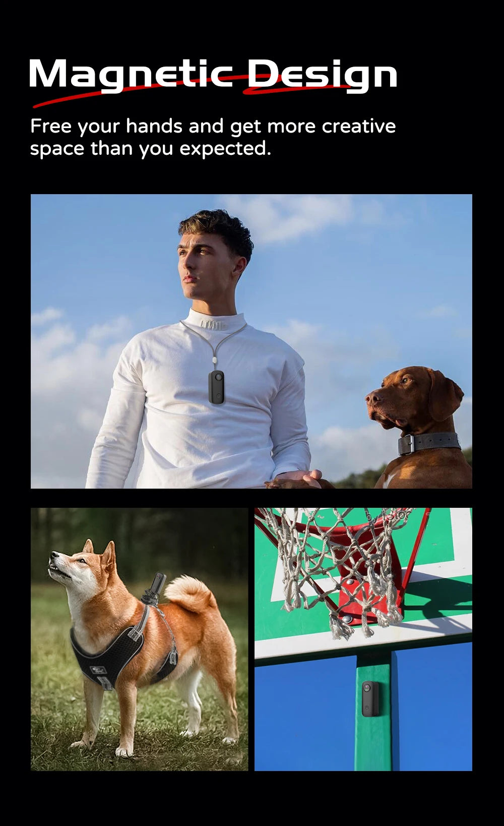 SJCAM C100 / C100Plus Mini Thumb Camera 1080P30FPS / 4K30FPS H.265 12MP 2.4G WiFi 30M Waterproof Case Action Sport DV Camcorder