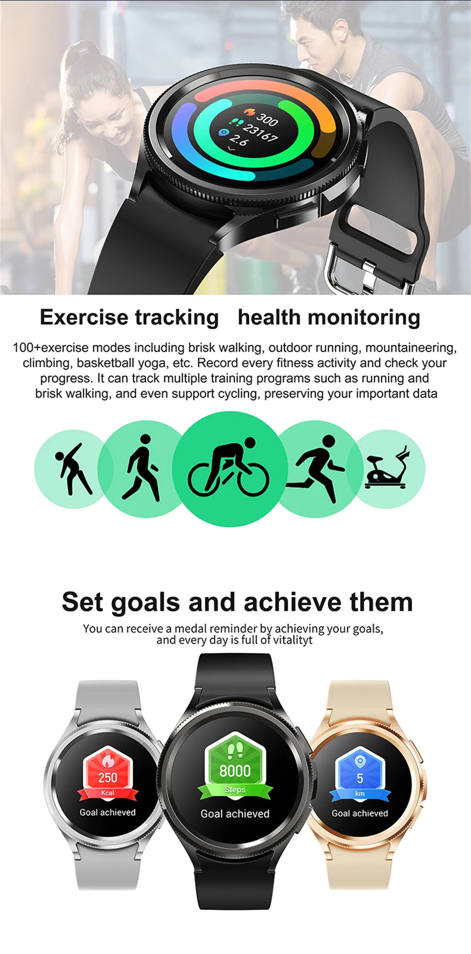 Outdoor GPS Sports Bluetooth Call Smartwatch Men's AMOLED HD Screen AI Voice Assistant 24 Hours Heart Rate Monitoring Smart Wach