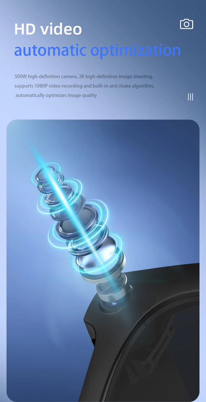 New Smart Glasses 500W HD Camera 1080P Video/Photo Record AI Translation Waterproof Bluetooth Call Smart Glasses Women Men