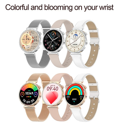 2025 New Fashion Bluetooth Call Smart Watch Women AMOLED HD Screen Health Monitoring 100+ Sports Mode Smartwatches IOS