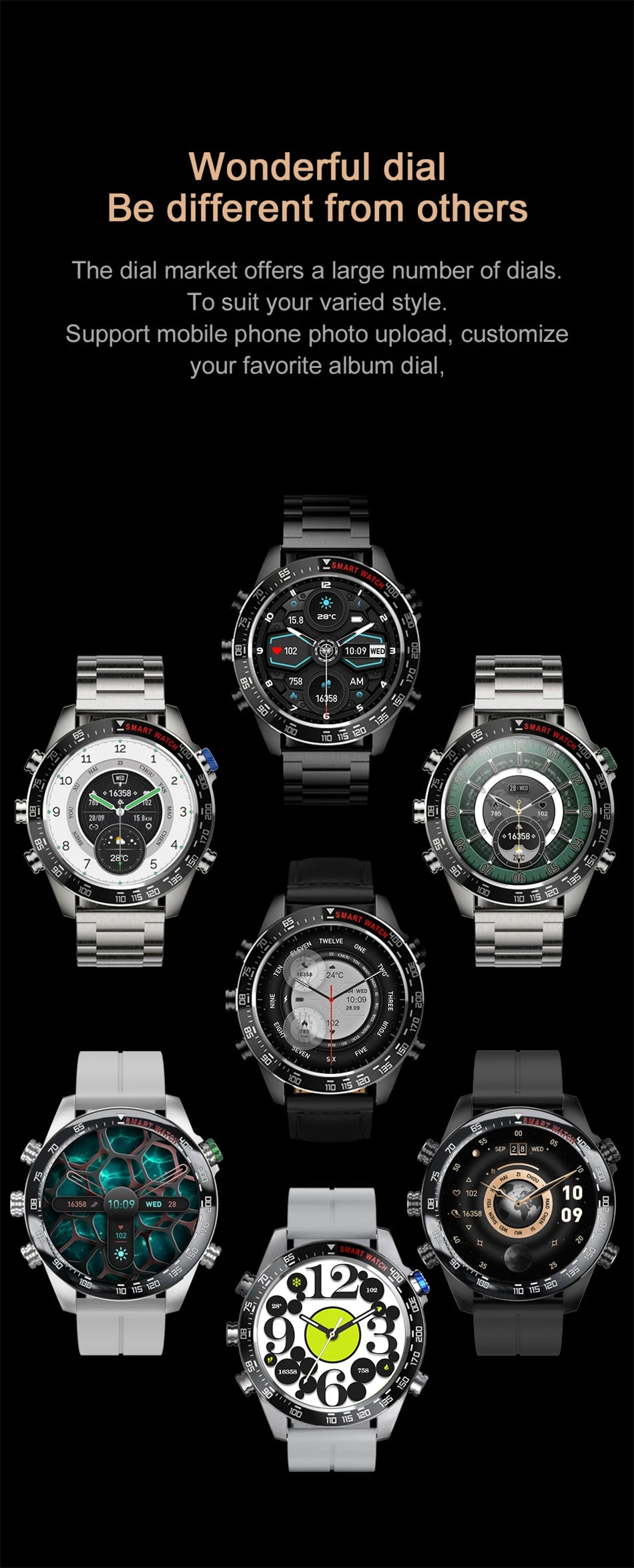 Men's Business Smart Watch AMOELD HD Screen Bluetooth Call Smartwatch NFC GPS Sports Smartwatch 2025 New