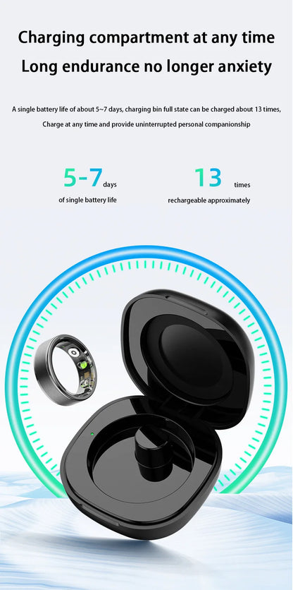 Xiaomi MIJIA Smart Ring With Charging Case Health Monitor Sleep Distance Calories IP68&5ATM Waterproof Multi-sport Men Women NEW