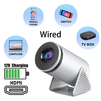 4K Projector H300 Android 11 Portable RK3326 Quad Core BT5.0 1280*720P Home Cinema Dual Wifi6 120ANSI Outdoor Projetor