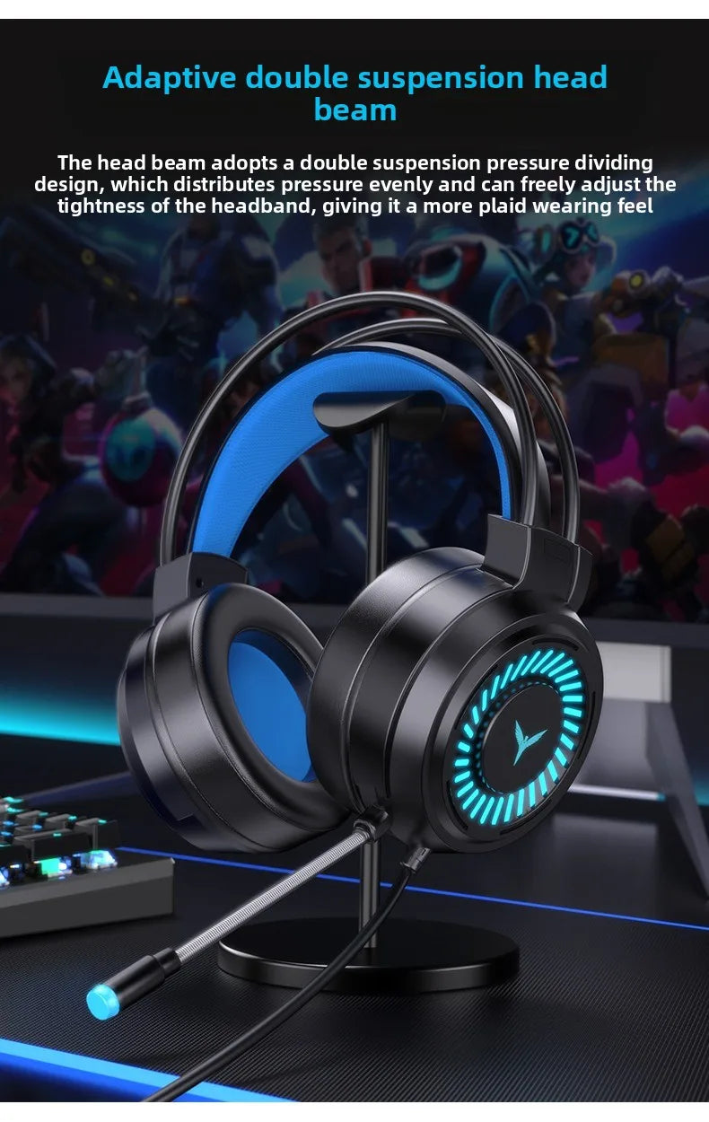 Hot Selling G58 Gaming Headphones Stereo Surround 7.1 Wired Headphones Microphones Esports Gaming Gear Over-ear headphones