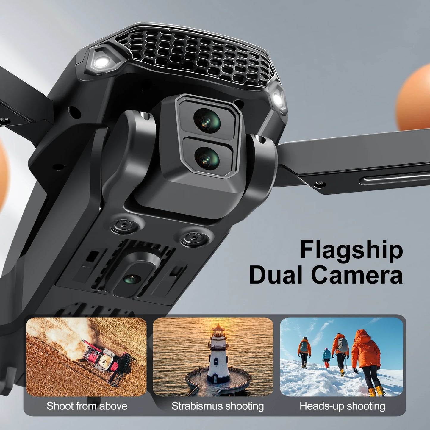 New E88GT Brushless Drone Dual HD Cameras WiFi FPV Foldable Arms Night Navigation Light Remote Control RC Quadcopter Photography