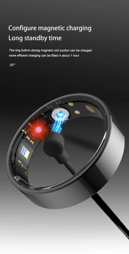 2025 smart ring for women,Sleep, Heart Rate,Oxygen Monitor, 5ATM Waterproof,Bluetooth TK5 sports rings for men,Holiday Gift