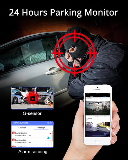 Dash Cam 3Inch 4G Android10.0  GPS Navigation ADAS Car Dvr Camera Full HD 1080P Car Video Recorder DVR WiFi BT