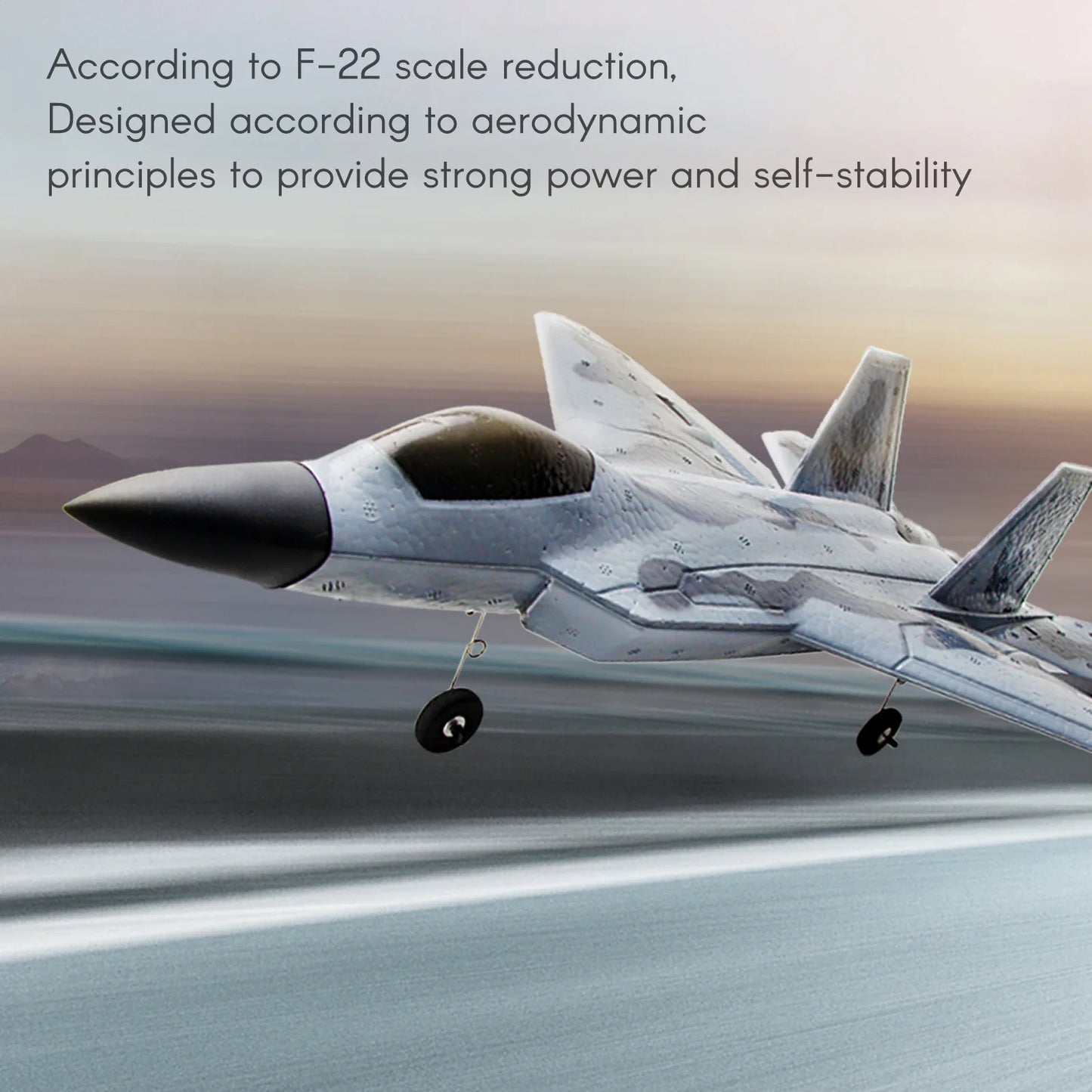 Foam RC Aircraft F22 Fighter Raptor Series FX-822 With Light 2.4Ghz 2CH Foam Drone Ready To Fly Airplane Toy Boy