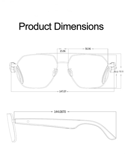2025 New Smart Glasses Multiple Language Real-time Translation Wireless Call Music Play Sunglasses Waterproof Mens Smart Glasses