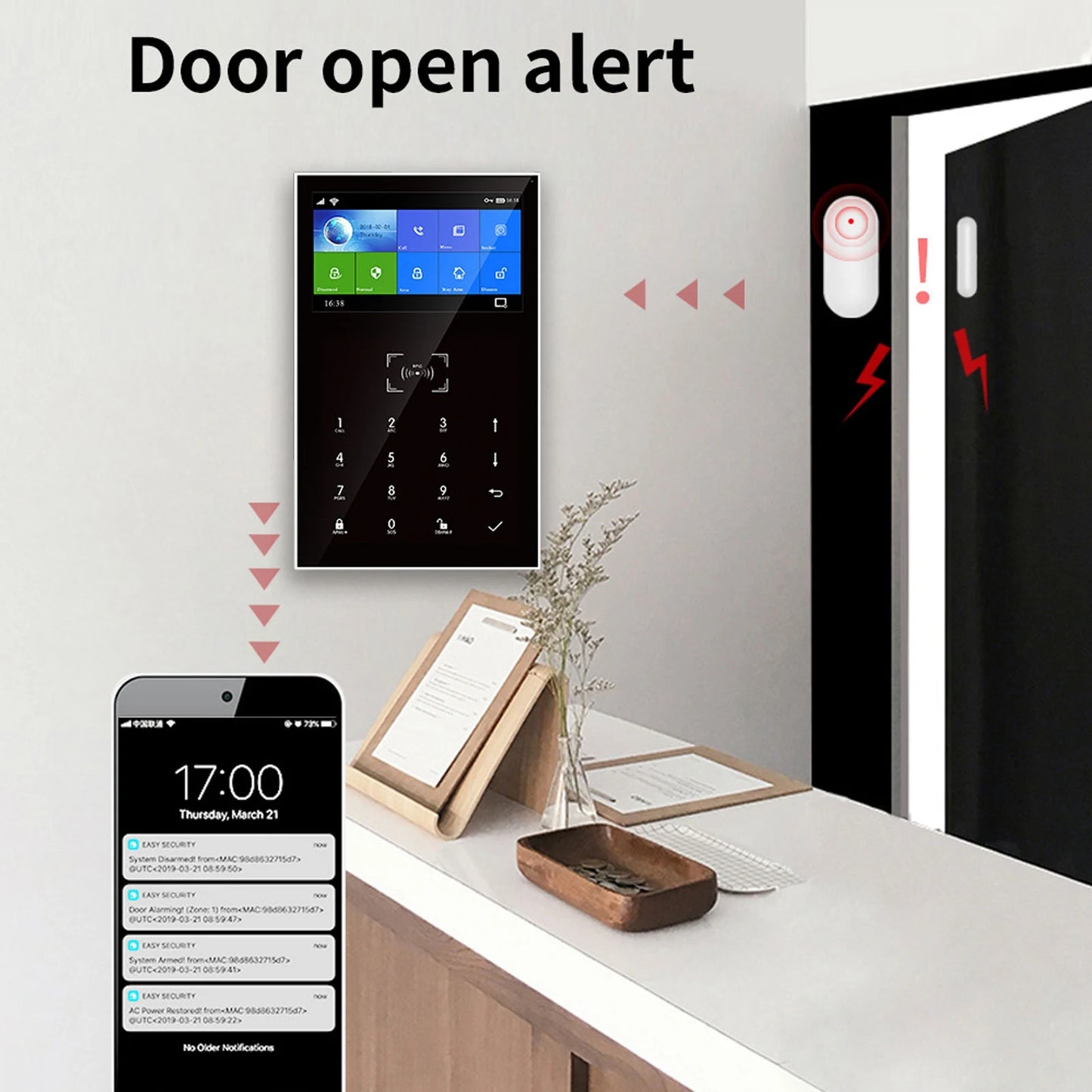 Burglar House Security System Home Security System Wireless WiFi Alarm Burglar System  for Smart Home Home Alarm Kit