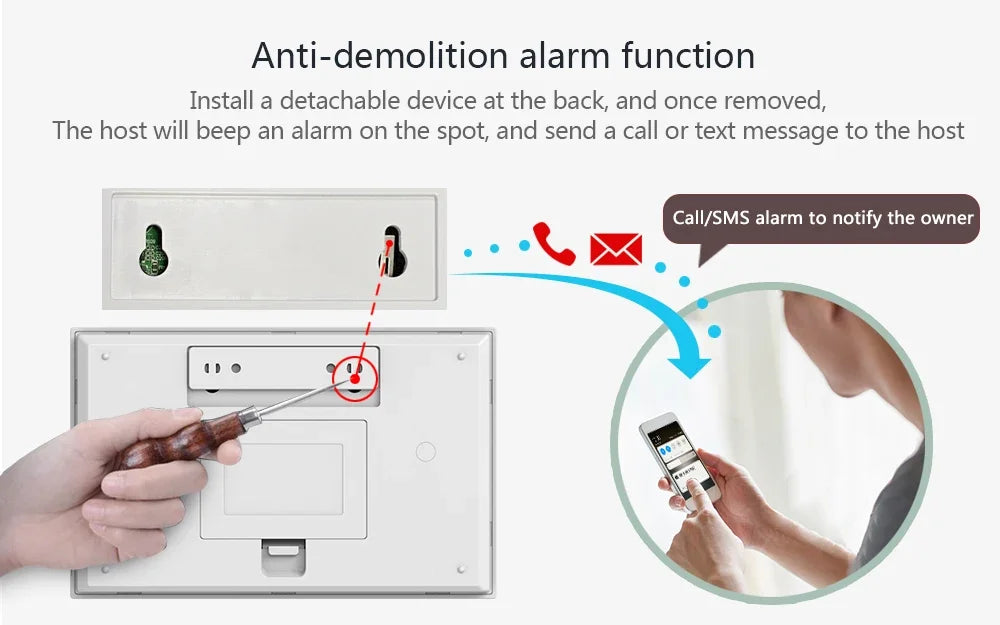 HIVA Security Alarm System For Home GSM Wifi Tuya Smart Life App Control Burglar Alarm Kit With Pir Door Sensor work with Alexa